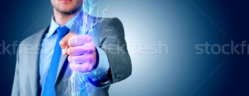 close-up of clasped hand with lights Stock photo © adam121