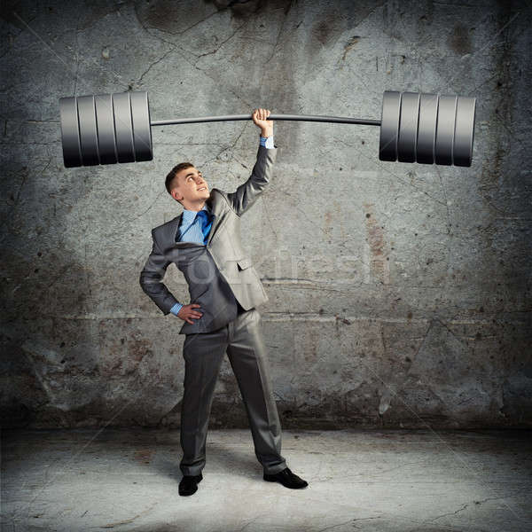 Succès affaires affaires barbell une [[stock_photo]] © adam121