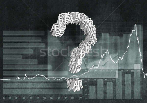 Questione finanziaria crescita grande punto di domanda grafici Foto d'archivio © adam121