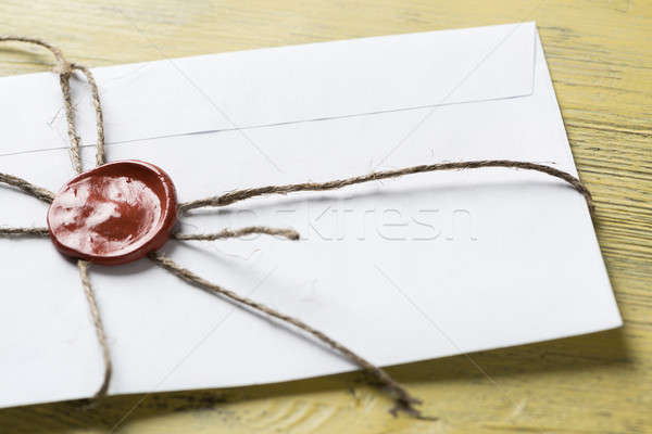 Carta selar tabela velho envelope cera Foto stock © adam121