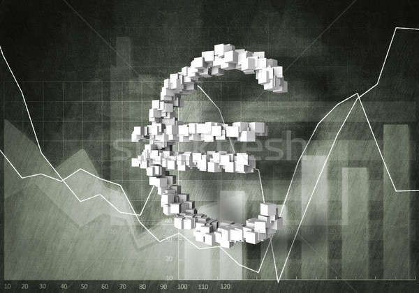 Euro valuta tasso grande simbolo grafici Foto d'archivio © adam121