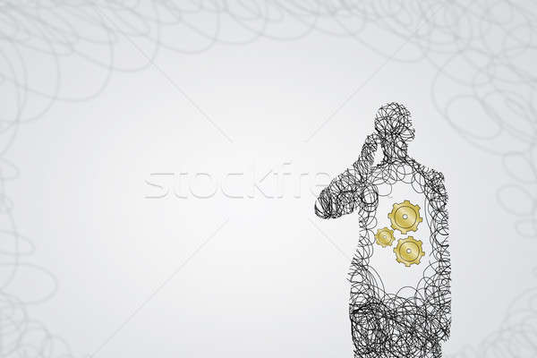 Business person as working mechanism Stock photo © adam121