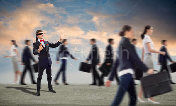 young blindfolded man Stock photo © adam121