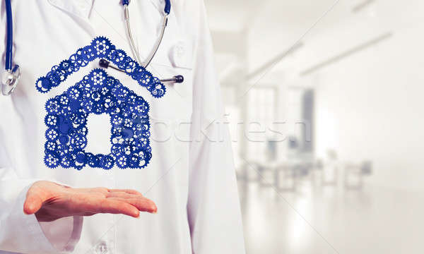Símbolo página principal mano mujer médico Foto stock © adam121
