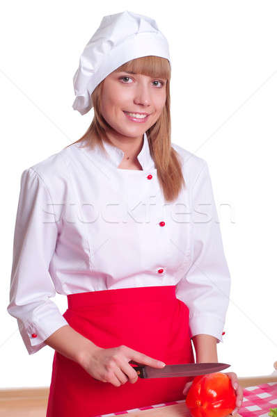attractive woman cooking Stock photo © adam121