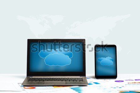 Gadgets and financial documents, still life Stock photo © adam121