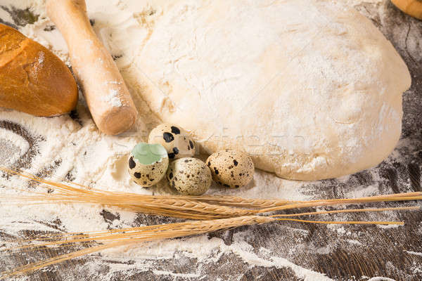мучной яйца белый хлеб пшеницы ушки натюрморт Сток-фото © adam121
