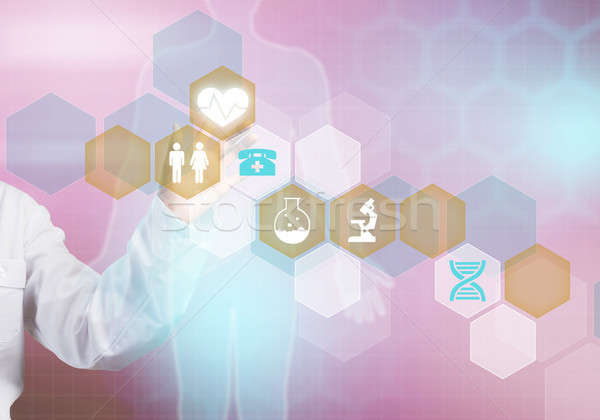 Modernen Technologien Medizin weiblichen Arzt Stock foto © adam121