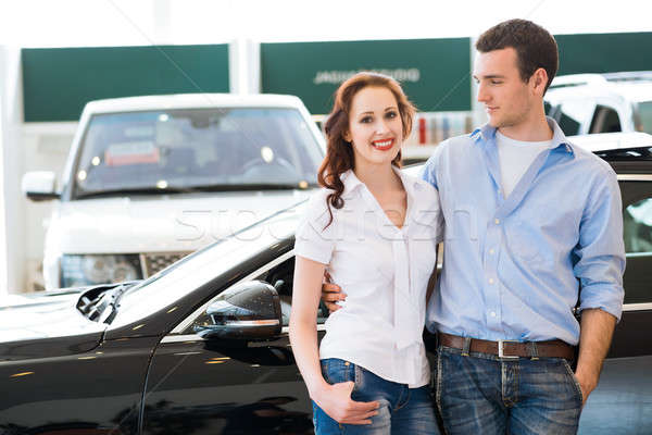 Young couple in the showroom Stock photo © adam121