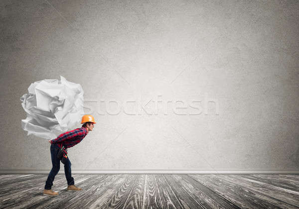 [[stock_photo]]: Ingénieur · homme · charger · constructeur