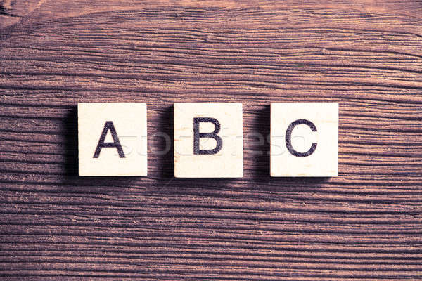 wooden elements with the letters collected in the word abc Stock photo © adam121