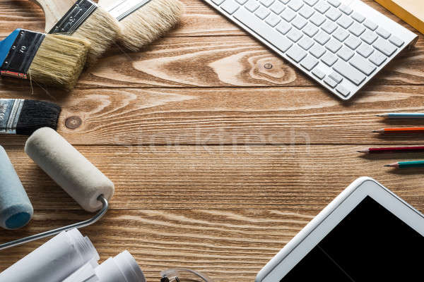 Réparation Ouvrir la demander des variété outils constructeur Photo stock © adam121