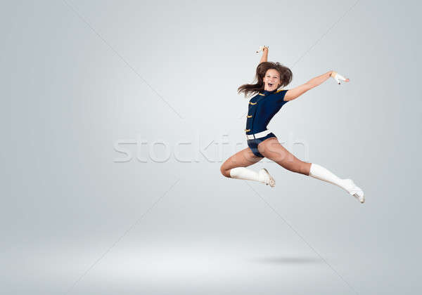 Cheerleader fille jeunes belle souriant sautant [[stock_photo]] © adam121