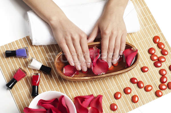 Ręce spa manicure kabiny opieki farby Zdjęcia stock © adam121