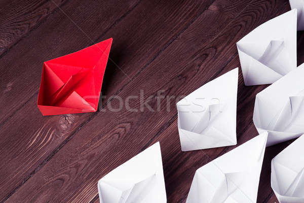 Affaires blanche couleur papier bateaux [[stock_photo]] © adam121