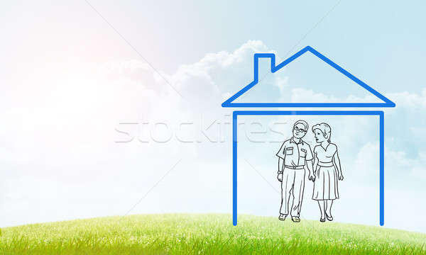 Happy family in house Stock photo © adam121