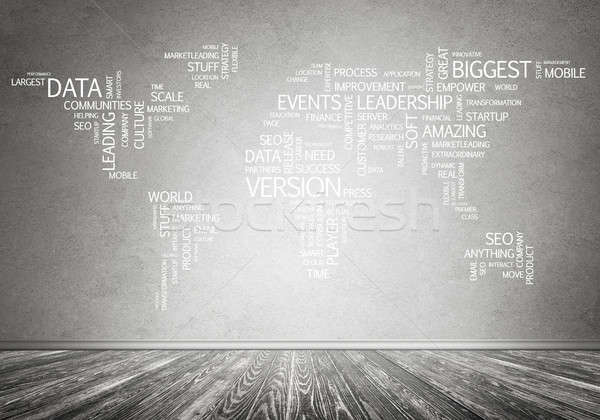 World map in typography Stock photo © adam121