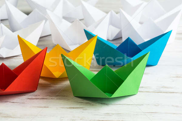 üzlet irányítás fehér szín papír hajók Stock fotó © adam121