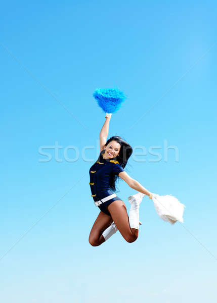 cheerleader girl jumping Stock photo © adam121