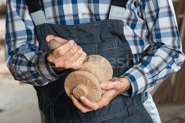 Stock photo: Carpenter at work