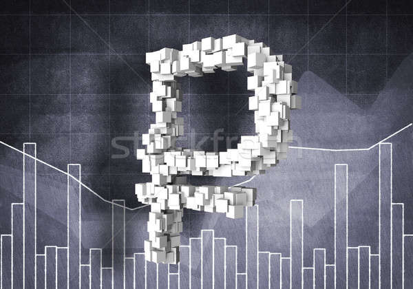 Stock photo: Rouble currency rate