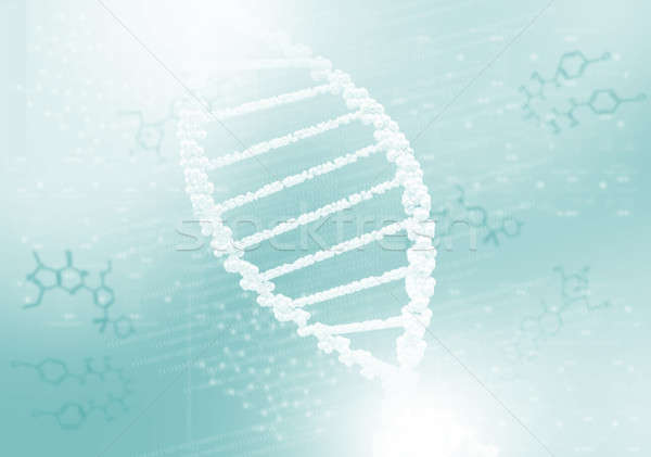 Stock photo: DNA helix against the colored background