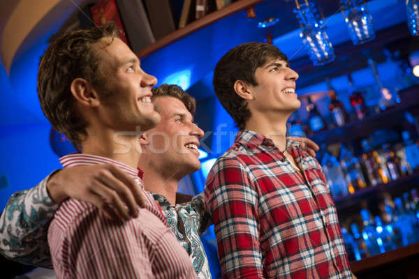 Stock photo: portrait of the fans in the bar