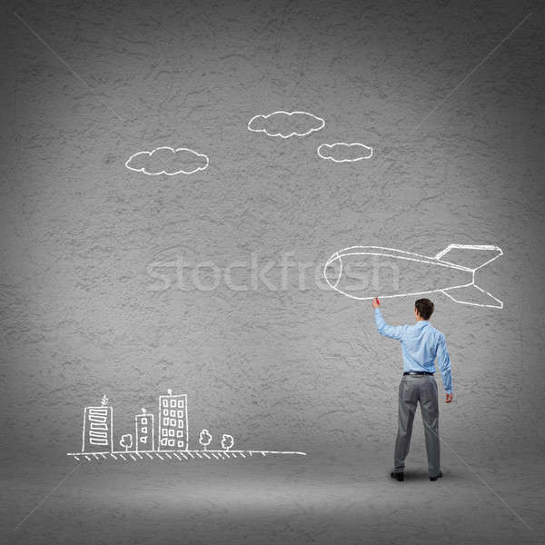 Stock photo: Flying rocket