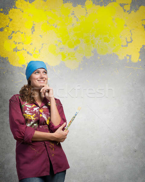 She is painting her world Stock photo © adam121