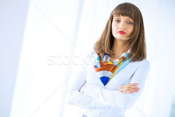 Udany business woman młodych uśmiechnięty patrząc kamery Zdjęcia stock © adam121