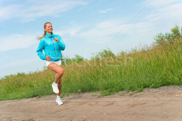 young woman running Stock photo © adam121