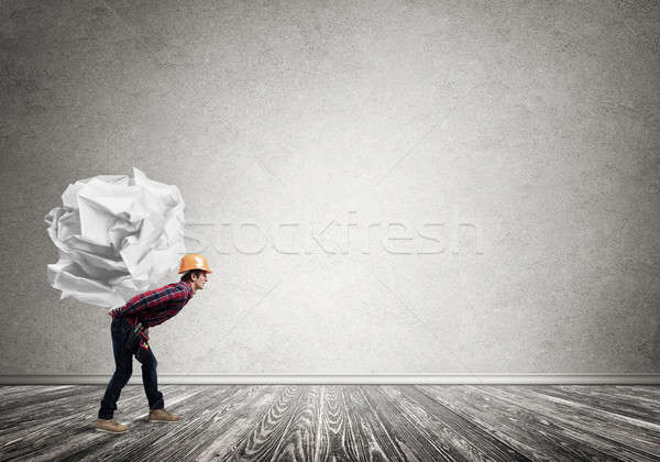 Ingenieur Mann einlegen Builder tragen Stock foto © adam121