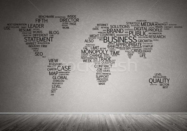 World map in typography Stock photo © adam121