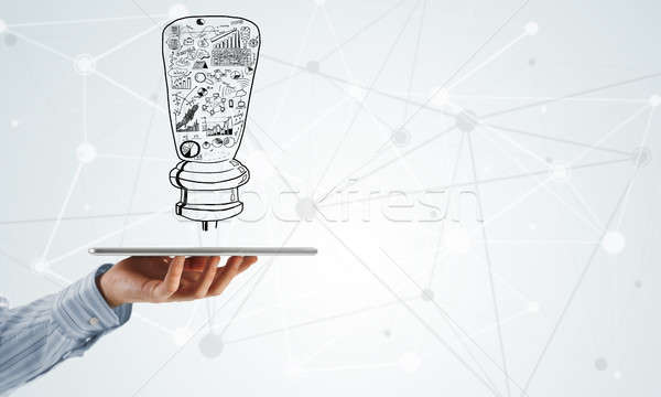 Stockfoto: Idee · sluiten · zakenman · presenteren · business