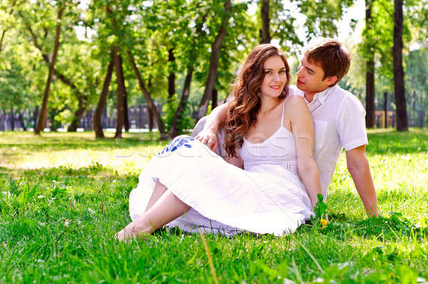 Stock photo: couple in the park