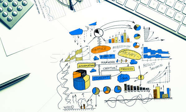 Stok fotoğraf: Plan · kârlı · iş · renk · İş · stratejisi · kroki
