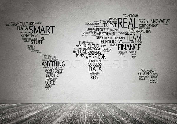 World map in typography Stock photo © adam121