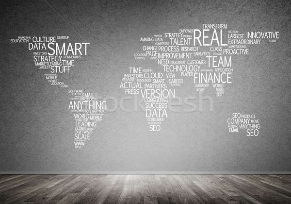 World map in typography Stock photo © adam121