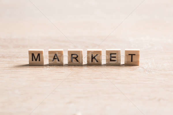 business conceptual word of wooden elements with letters Stock photo © adam121