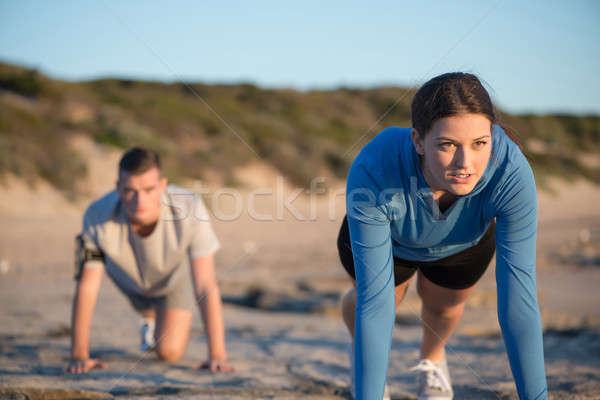 Stockfoto: Ochtend · training · man · vrouw