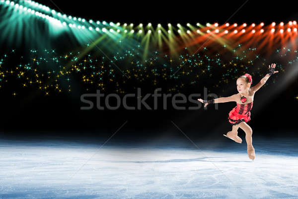 Stock photo: performance of young skaters, ice show