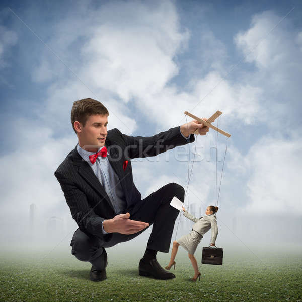 puppeteer and business woman Stock photo © adam121