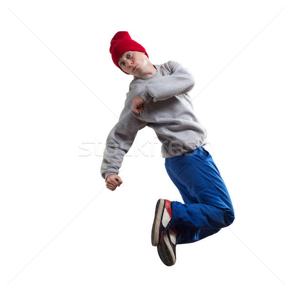 Hip hop dançarina jovem bastante menino saltar Foto stock © adam121