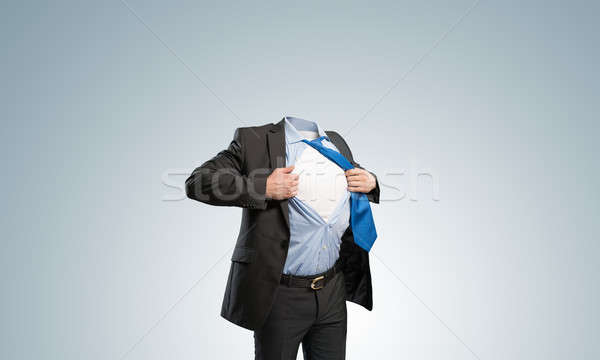 Stock photo: Headless super businessman