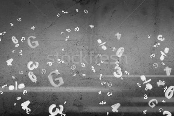 Levelek számjegyek kép repülés levegő iskola Stock fotó © adam121