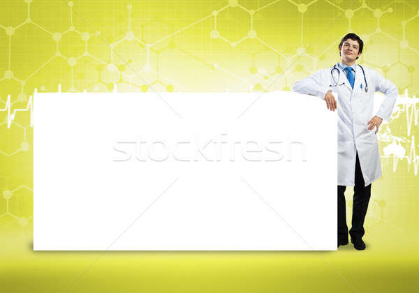 Orvos szalag fiatal jóképű fehér hely Stock fotó © adam121