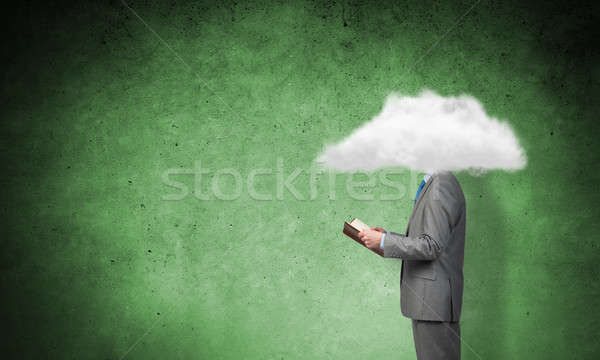 Stock photo: Cloud headed businessman