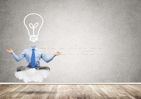 Stock photo: Businessman relaxing and waiting for inspiration