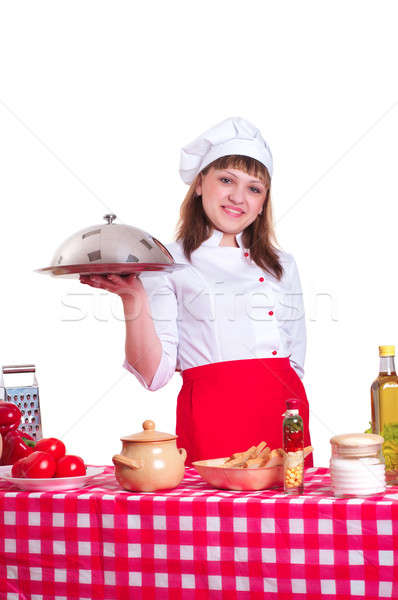 attractive woman cooking Stock photo © adam121