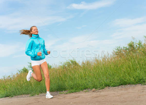 young woman running Stock photo © adam121